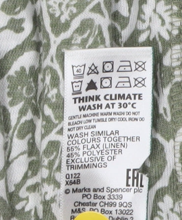 Womens UK Size 8 Marks and Spencer Green Basic Blouse