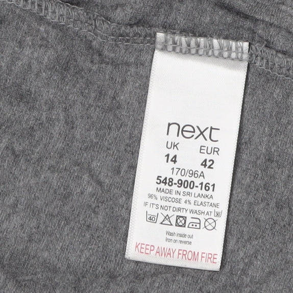 Womens UK Size 14 NEXT Grey Basic T-Shirt