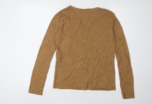 Womens UK Size S Zara Brown Pullover Jumper