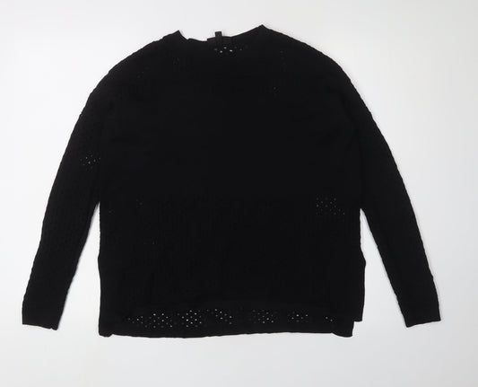 Womens UK Size 8 Topshop Black Pullover Jumper