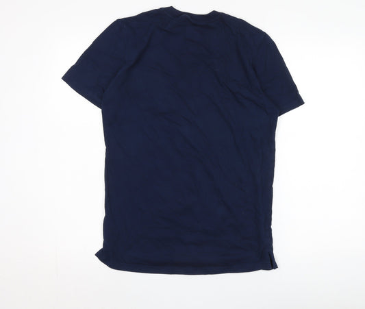 Adidas Blue Casual T-Shirt, Unisex S, Crew Neck