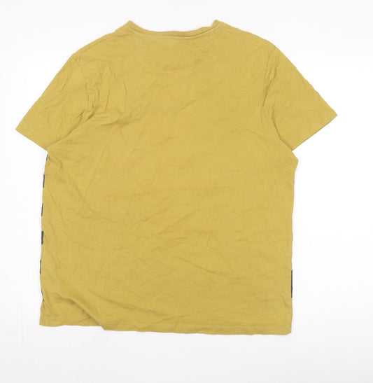 Jasper Conran Men's Beige Striped T-Shirt, Large