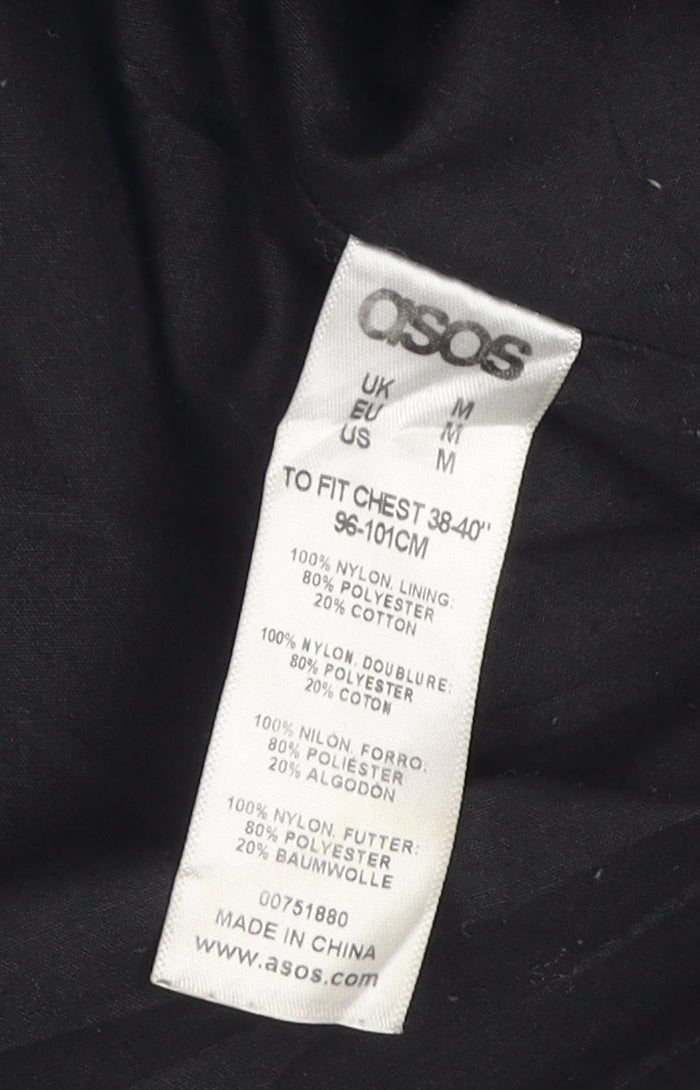 Unisex Adults UK Size M ASOS Black Basic Jacket