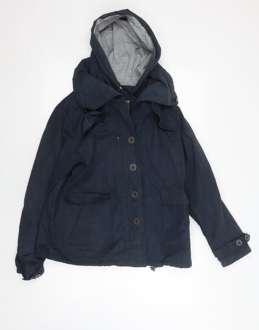 Womens UK Size 12 Debenhams Blue Parka Coat