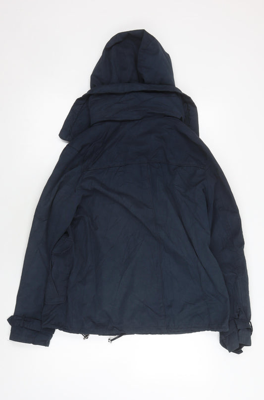 Womens UK Size 12 Debenhams Blue Parka Coat