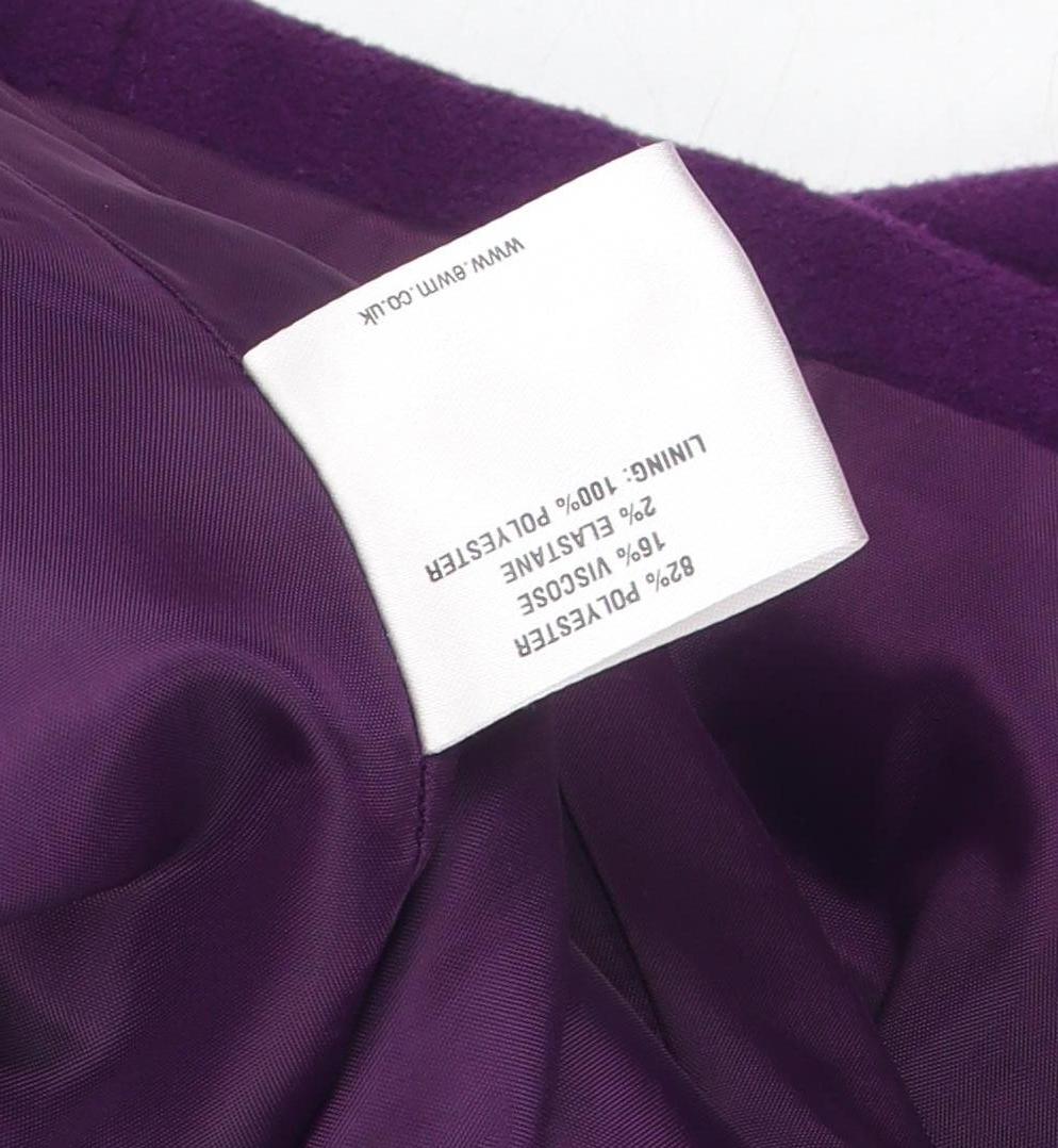 Womens UK Size 14 Style by EWM Purple Pea Coat
