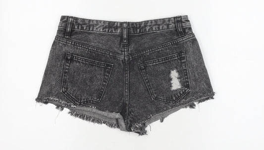 Forever 21 Black Women Cut-Off Denim Shorts Size 6