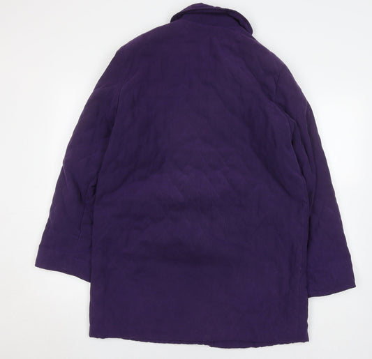 Womens UK Size 10 Easttex Purple Quilted Coat