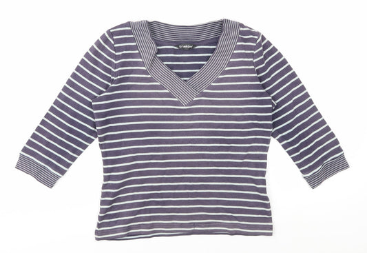 Womens UK Size 12 Hawkshead Blue Basic T-Shirt