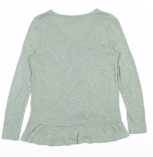 Womens UK Size XS J.CREW Green Basic T-Shirt