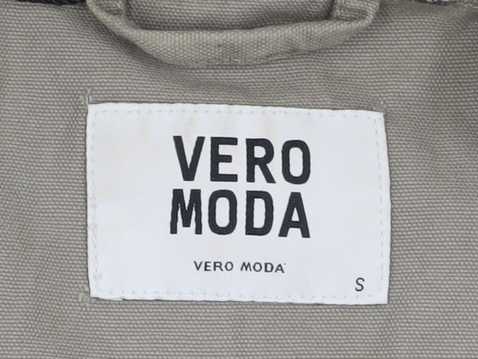 Womens UK Size S VERO MODA Green Military Jacket Parka
