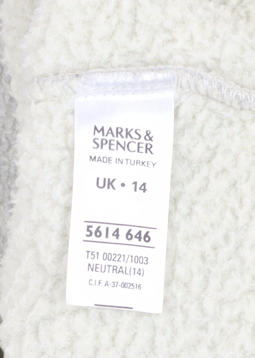 Womens UK Size 14 Marks and Spencer White Basic Jacket