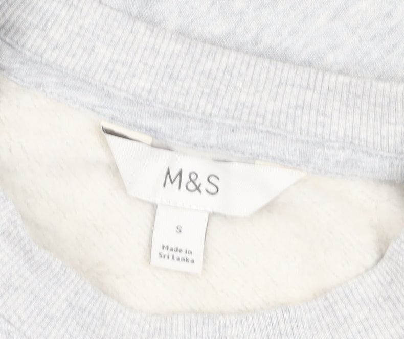 Mens UK Size S Marks and Spencer Grey Pullover Sweatshirt