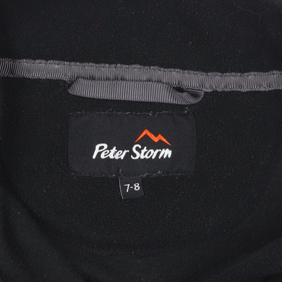 Peter Storm Boys Black Fleece Pullover Sweatshirt 7-8 Years