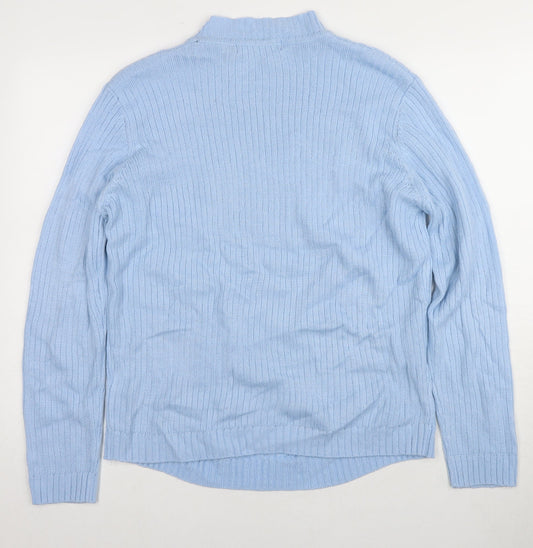 Womens UK Size L Isle Essentials Blue Jumper Jumper