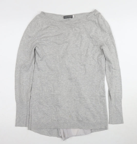 Womens UK Size 8 Mint Velvet Grey Basic T-Shirt