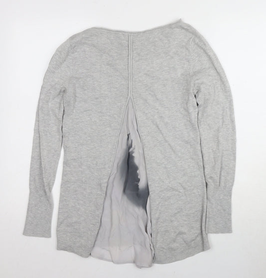 Womens UK Size 8 Mint Velvet Grey Basic T-Shirt