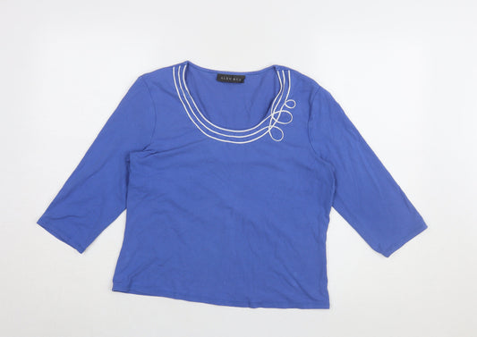 Womens UK Size 14 Alex & Co. Blue Blouse