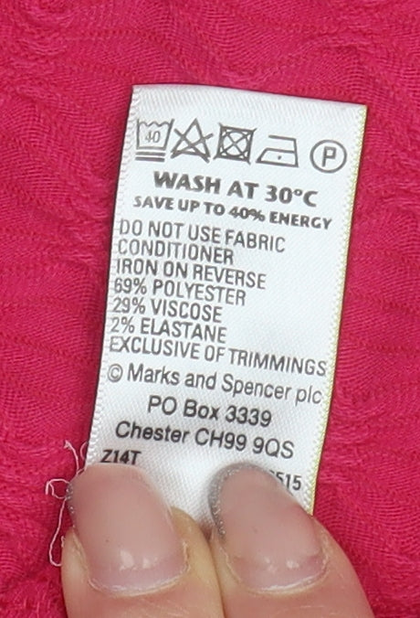Womens UK Size UK 20 Marks and Spencer Red Basic T-Shirt