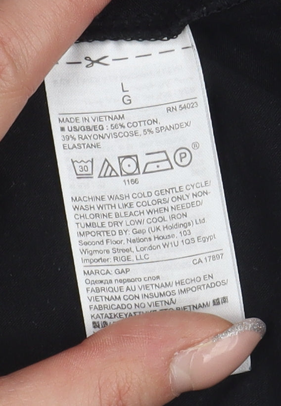 GAP Women's Black Sleeveless Bodysuit Large