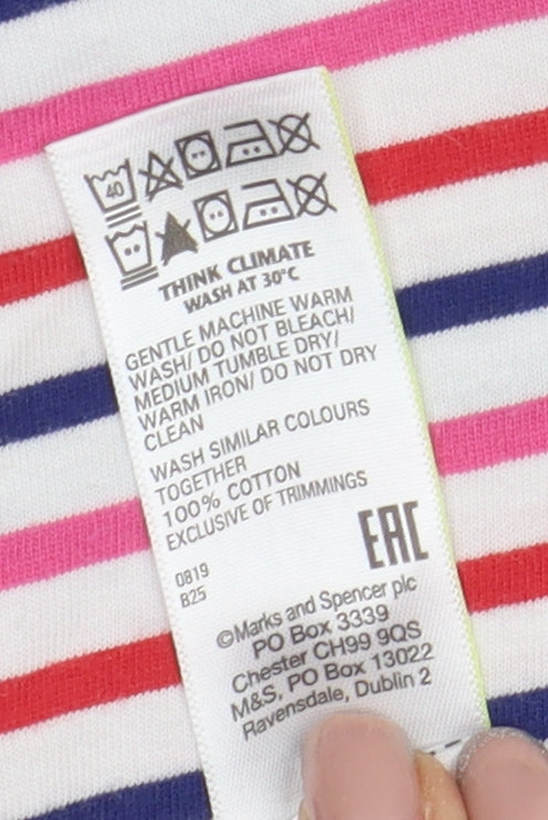 Womens UK Size 18 Marks and Spencer Multicoloured Basic T-Shirt