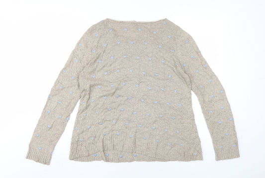 Womens UK Size 12 White Stuff Beige Pullover Jumper