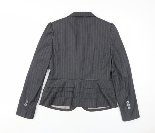 Next Women's Grey Pinstripe Suit Jacket, Size 12