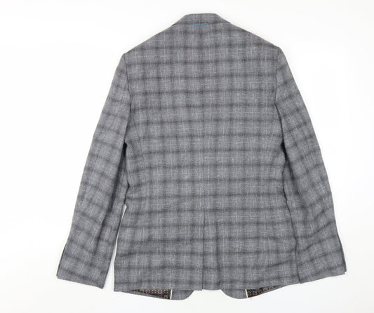 Mens UK Size 36 Burton Regular Grey Suit Jacket