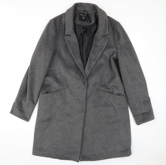 Womens UK Size 12 Dorothy Perkins Grey Overcoat
