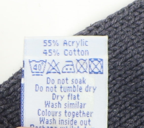 Brand and care label for unisex baby grey knit jumper 9-12 months