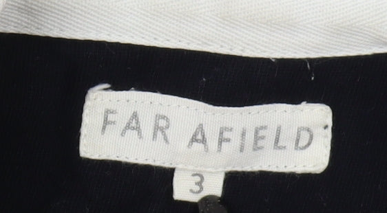 Far Afield Men's Purple Striped Polo, Long Sleeve, Size 12