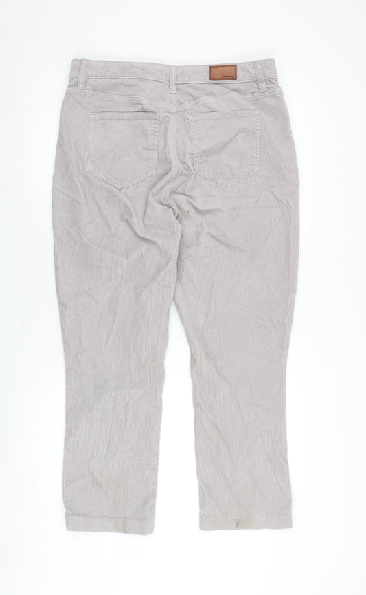 Lands' End Men's Grey Corduroy Straight Trousers UK 18