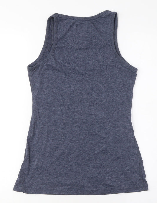 Womens UK Size 2XS Superdry Blue Basic Tank