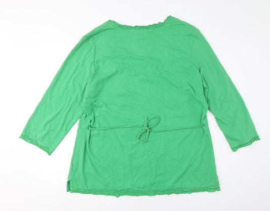 Womens UK Size 18 Fat Face Green Tunic Blouse