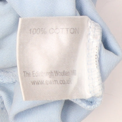 Womens UK Size M Isle Essentials Blue Basic T-Shirt