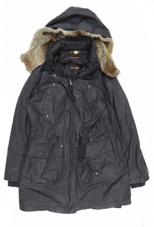 Womens UK Size 10 Phase Eight Black Parka Coat