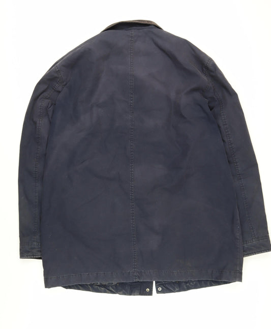 Mens UK Size L Marks and Spencer Blue Military Jacket
