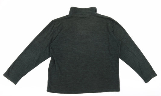 Mens UK Size XL Hi Gear Green 1/4 Zip Sweatshirt