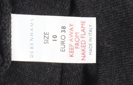 Womens UK Size 10 Debenhams Black Pullover Jumper