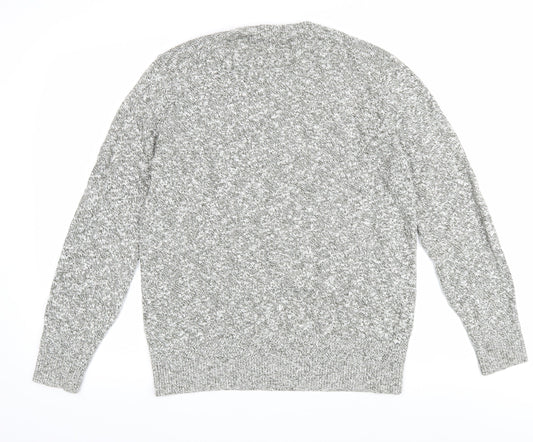 Mantaray Men's Grey S Chunky-Knit Pullover Jumper