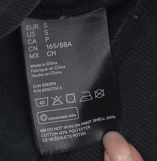 H&M Women's Black Mickey Graphic Pullover Sweatshirt S