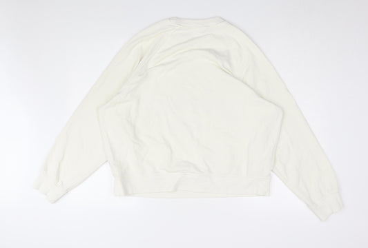 H&M Unisex Adults White UCLA Pullover Sweatshirt M