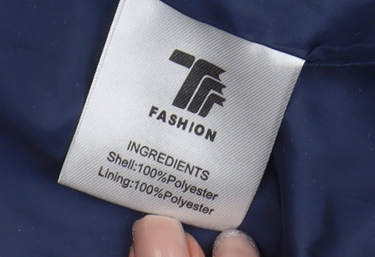Mens UK Size L TT Fashion Blue Bomber Jacket