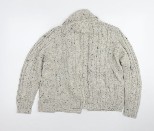 Womens UK Size 16 Maine New England Grey Cardigan Jumper