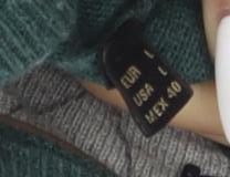 Massimo Dutti Men's Green V-Neck Pullover Jumper