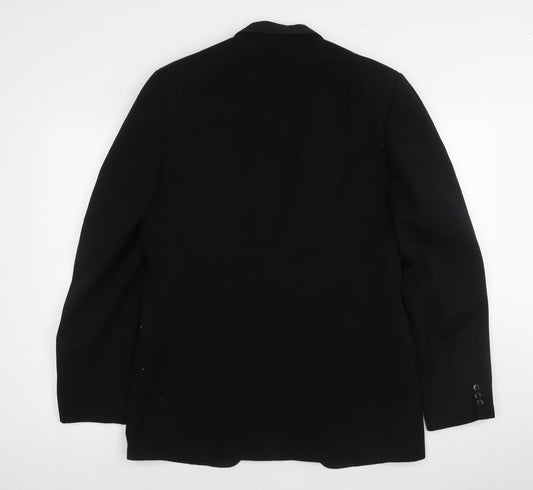 Mens UK Size 40 Maenson Regular Black Suit Tuxedo