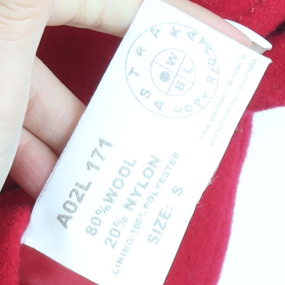 Womens UK Size S Astraka Red Quilted Coat