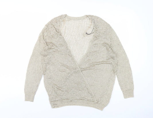 Womens UK Size M Zara Beige Pullover Jumper