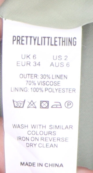 PrettyLittleThing Green Double-Breasted Women's Blazer