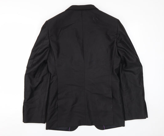 Mens UK Size 36 Milan Collection Regular Black Suit Jacket